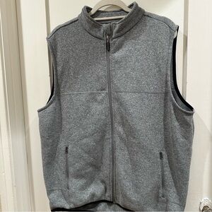 Peter Millar Grey Full-Zip Fleece Vest